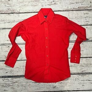 Vintage Panhandle Slim Red Western Rodeo Western Button Down Shirt